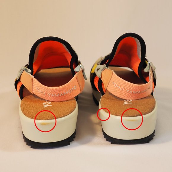 New with Defects - Yohji Yamamoto x Adidas Y-3 Orange Malye Sandals - Size 8.5 B - Picture 12 of 13
